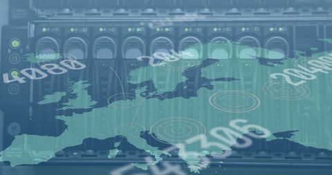 Global Cyber Networking on Tech Machine Background - Download Free Stock Images Pikwizard.com