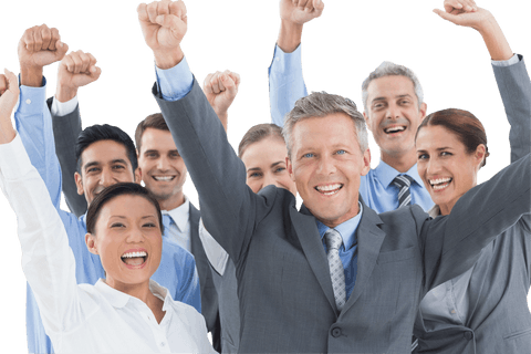 Transparent Business Team Celebrating Successes with Excitement - Download Free Stock Videos Pikwizard.com