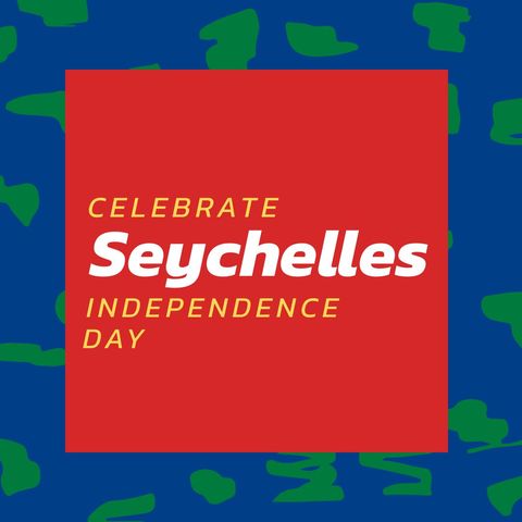 Seychelles Independence Day Celebration Poster with Bold Typography - Download Free Stock Templates Pikwizard.com