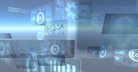 Futuristic Digital Interfaces with Data Processing - Download Free Stock Images Pikwizard.com