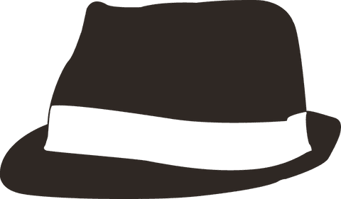 black trilby hat clipart on transparent background - Download Free Stock Videos Pikwizard.com