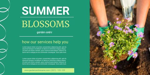Promoting Garden Center Services with Vibrant Summer Flowers - Download Free Stock Templates Pikwizard.com
