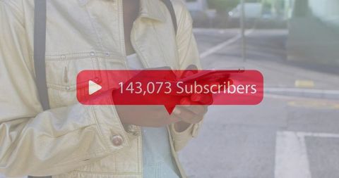 Stylish Woman in Urban Setting Checking Smartphone