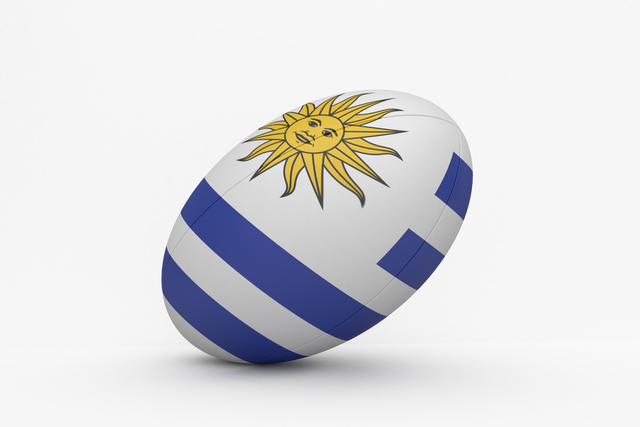 Uruguayan Flag on Reflective Rugby Ball Transparent Background - Download Free Stock Videos Pikwizard.com