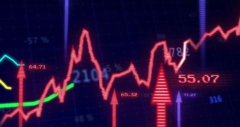 Analyzing Stock Market Trends with Dynamic Graphs and Data - Download Free Stock Images Pikwizard.com