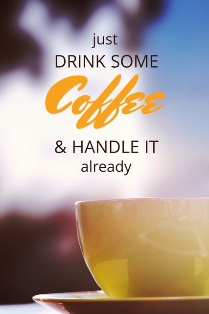 Motivational Coffee Poster for Energy Boost - Download Free Stock Templates Pikwizard.com