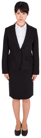 transparent asian businesswoman in formal attire standing calmly - Download Free Stock Videos Pikwizard.com