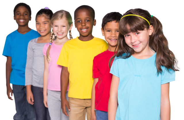 Happy Diverse Children Smiling Isolated on Transparent Background - Download Free Stock Videos Pikwizard.com