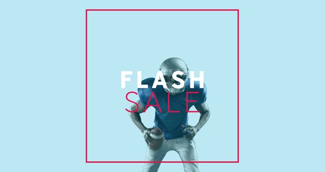 Flash Sale Announcement with Football Player - Download Free Stock Images Pikwizard.com