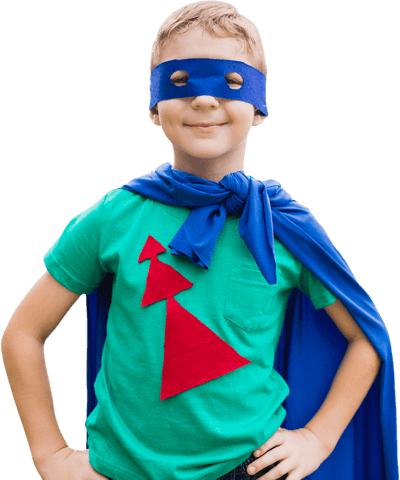 excited boy wearing blue cape and mask superhero costume - Download Free Stock Videos Pikwizard.com