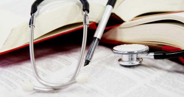 Stethoscope and Medical Books for Advanced Medical Studies - Download Free Stock Images Pikwizard.com