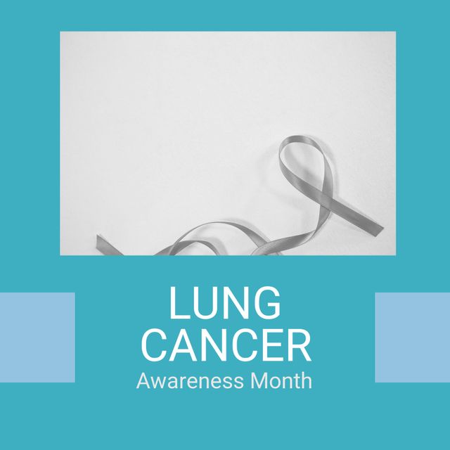 Image of lung cancer awareness month over ribbon on beige background - Download Free Stock Videos Pikwizard.com