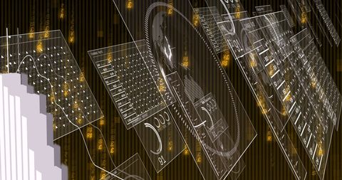 Digital Financial Data Processing with Futuristic Interfaces - Download Free Stock Images Pikwizard.com