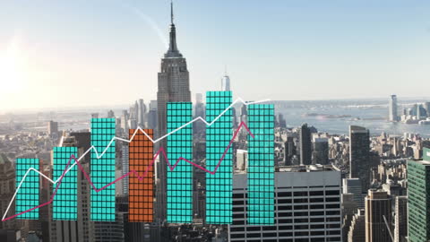 Dynamic Graphs Overlaying Urban Skyline