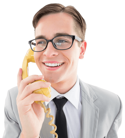 happy professional with transparent retro phone - Download Free Stock Videos Pikwizard.com