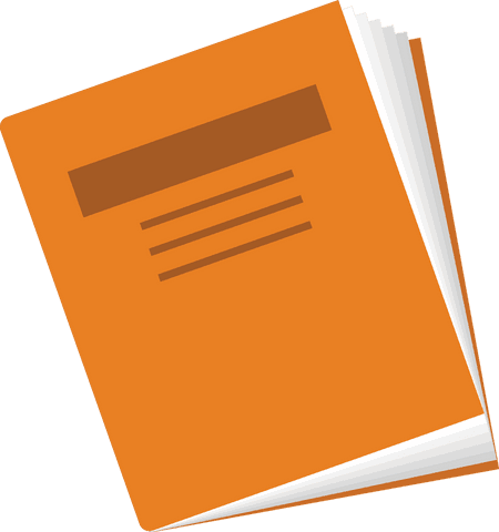 Orange Notebook Illustration on Transparent Background for Education Design - Download Free Stock Videos Pikwizard.com