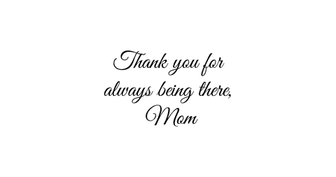 Thank you for always being there mom transparent vector design