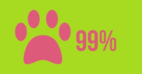 Animal Paw and Percentage Icon Symbolizing Progress - Download Free Stock Images Pikwizard.com
