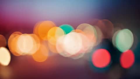 Abstract Bokeh Overlay with Colorful Circular Glow