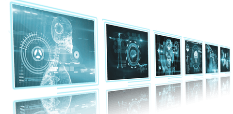 Futuristic Digital Interface Screens Projection on Transparent Background - Download Free Stock Videos Pikwizard.com