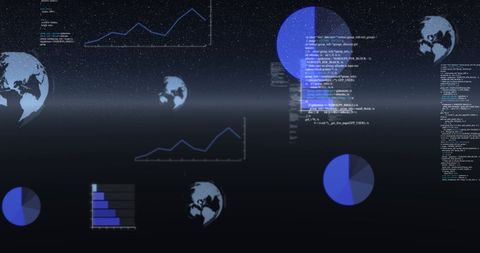 Global Data Analytics and Visualization in Digital Space - Download Free Stock Images Pikwizard.com