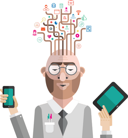 Man Managing Social Media Networks with Transparent Background - Download Free Stock Videos Pikwizard.com