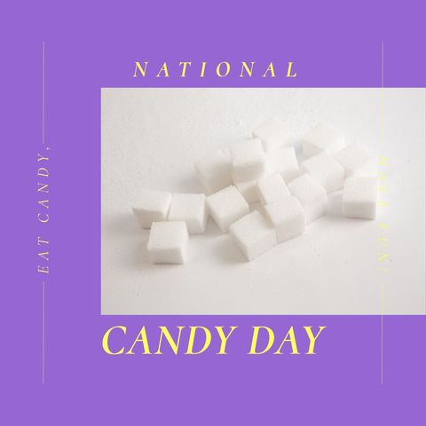 national candy day celebration with sugar cubes reflecting sweetness - Download Free Stock Templates Pikwizard.com