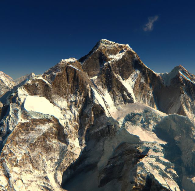 Image of rocky range of himalayas mountains with snowy peaks - Download Free Stock Photos Pikwizard.com
