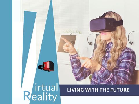 woman experiencing virtual reality future concept - Download Free Stock Templates Pikwizard.com