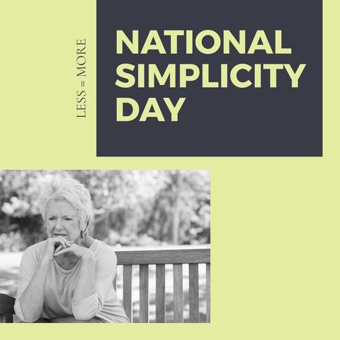 thoughtful senior woman in park for national simplicity day - Download Free Stock Templates Pikwizard.com