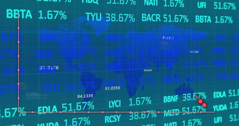 Global Financial Data Visualization on Digital Screen - Download Free Stock Images Pikwizard.com