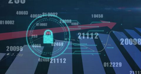 Digital Interface and Security Concept with Rising Data - Download Free Stock Images Pikwizard.com