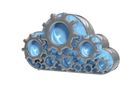 digital cloud design with cog wheels on transparent background - Download Free Stock Videos Pikwizard.com