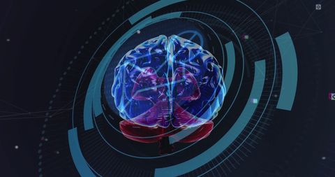 Digital Brain Scan with Artificial Intelligence Data Interface - Download Free Stock Images Pikwizard.com