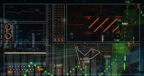 Digital Animation of Financial Data Interface and Analysis Process