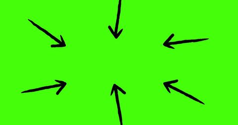 Black Arrows Pointing Inwards on Green Background - Download Free Stock Images Pikwizard.com