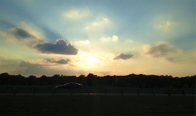 Silhouette of Car Against Beautiful Sunset Sky - Download Free Stock Photos Pikwizard.com