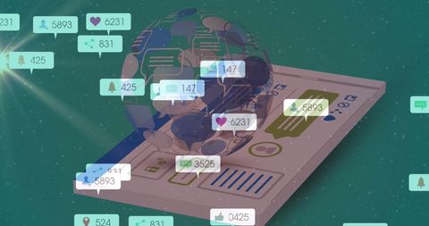 Global social media connections and digital networking