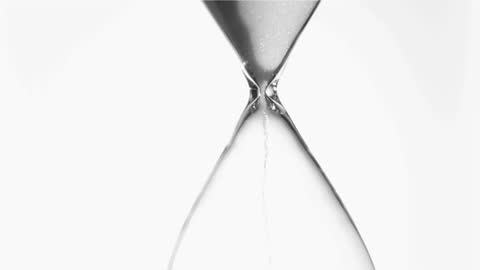 Elegant Hourglass with Gentle Flow of Sand