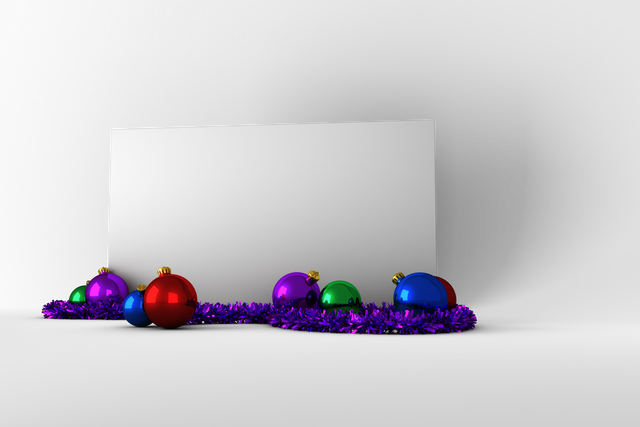 Transparent Poster with Colorful Christmas Decorations and Ornaments - Download Free Stock Videos Pikwizard.com