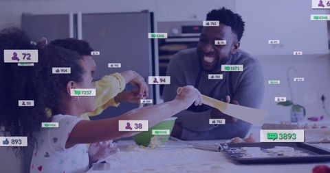 Family Baking Fun with Interactive Social Engagement Overlays