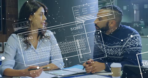 Diverse Business Team Collaborating on Financial Data Strategy