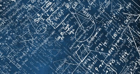 Complex Mathematical Formulas and Diagrams on Blue Background - Download Free Stock Images Pikwizard.com
