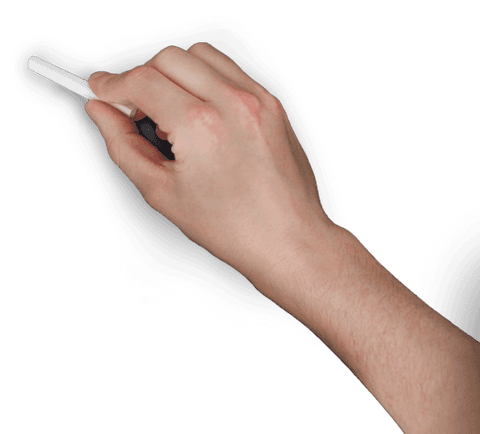 Caucasian Hand Holding Chalk on Transparent Background - Download Free Stock Videos Pikwizard.com