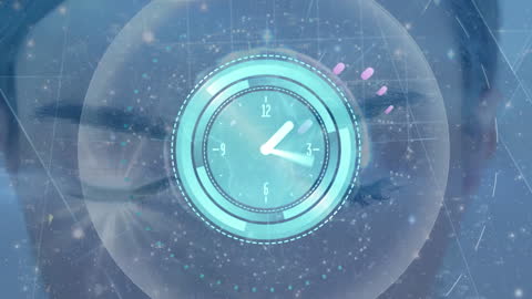 Digital Time Synchronization with Global Technology Concept