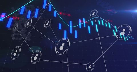 Digital Network Overlayed on Data Processing Visualization - Download Free Stock Images Pikwizard.com