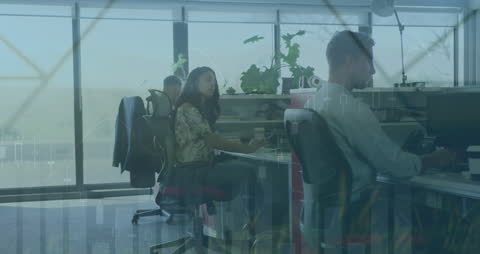 Collaboration in Modern Office with Technological Interface