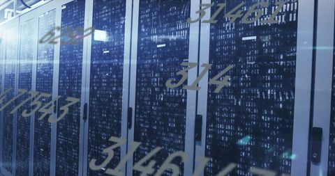 Digital Data Flow in Modern Server Room Background - Download Free Stock Images Pikwizard.com
