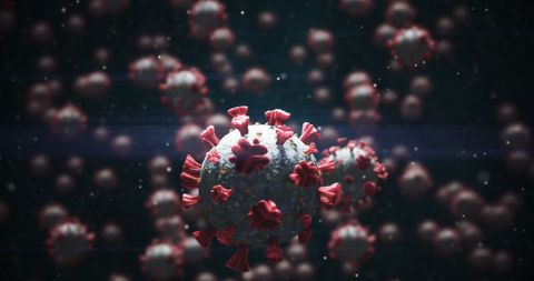 Macro View of Coronavirus Covid-19 Cell Floating - Download Free Stock Images Pikwizard.com