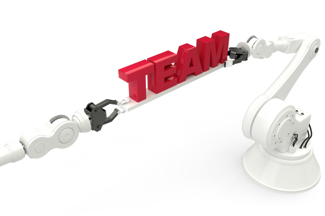 Robotic Arms Constructing TEAM Text on Transparent Background - Download Free Stock Videos Pikwizard.com